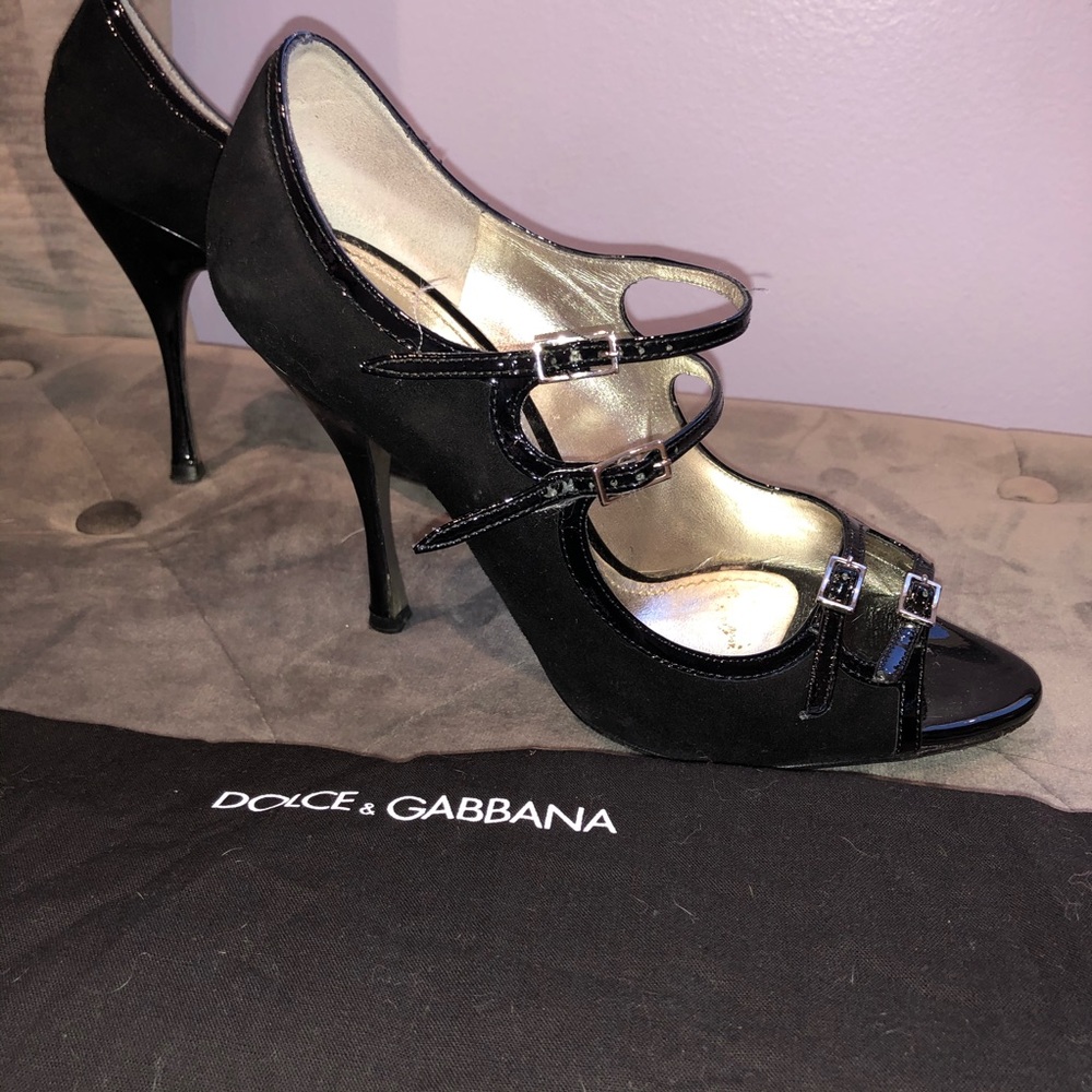 Vintage Dolce & Gabbana Sued Heels - Picture 2 of 7